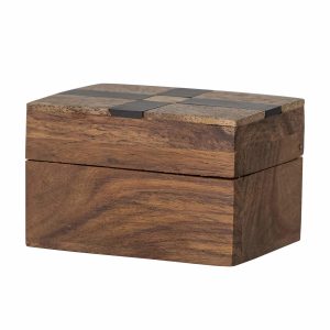 Box mit Deckel "Cemile" - 6,5cm (Braun)