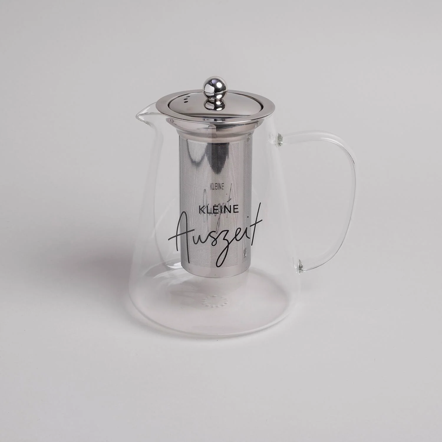 Teekanne "Kleine Auszeit" - 1,5 l (Transparent/Schwarz) – Bild 3