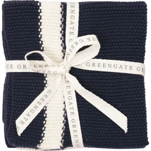 Baumwoll-Spültuch "Alice" im 3er-Set - 32x32 cm (Dark Blue)