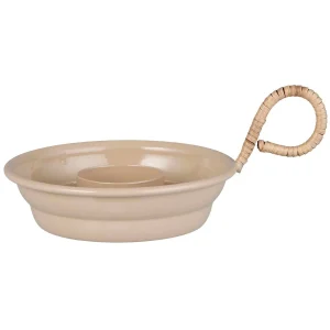 Bambus-Kerzenhalter mit Henkel für ø, 3,8 cm dicke Kerze (Beige)