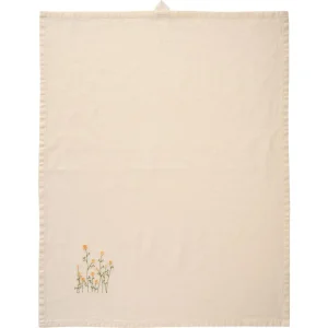Geschirrtuch "Flora" - 50x70 cm (Gelb/Butter Cream)